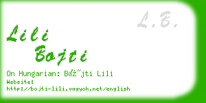 lili bojti business card